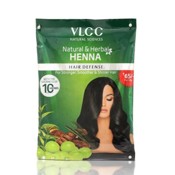 Vlcc Natural Sciences Natural & Herbal Henna Hair Defense For Stronger Smoother & Shinier Hair With The Goodness Of 10 Herbs - 120 GM