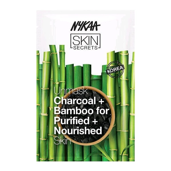 Nykaa Skin Secrets Made In Korea Unmask Charcoal + Bamboo For Purified+Nourished Skin - 20 Ml