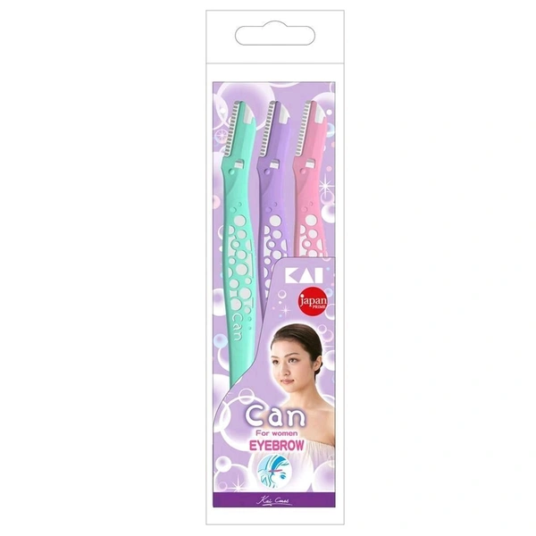 Kai Can For Women Eyebrow Razor - 1pack 3 Pes