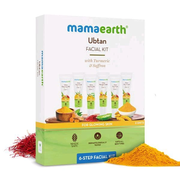 Mamaearth Ubtan Facial Kit With Turmeric & Saffron - 60 GM
