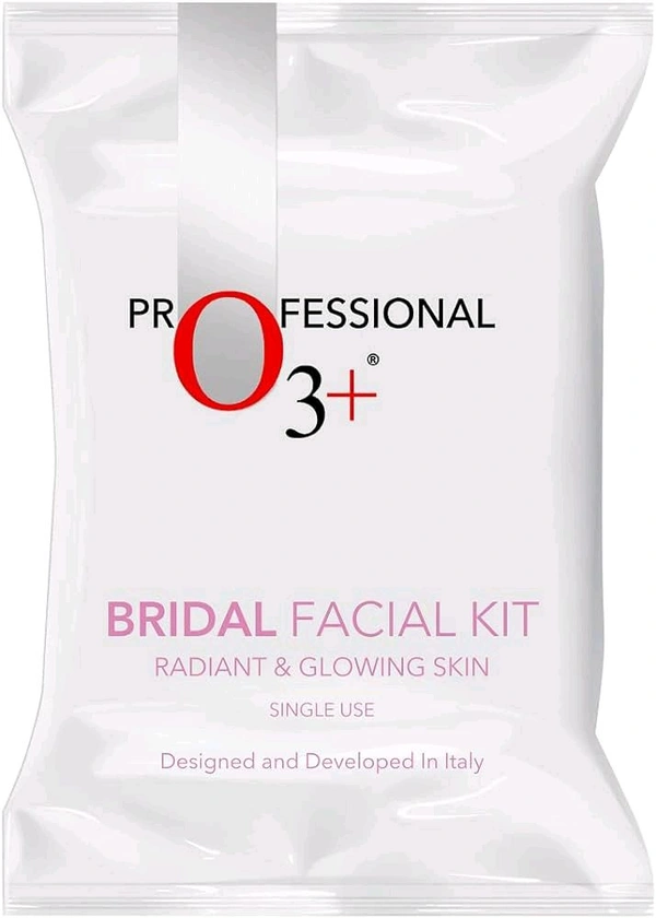 O3+ Professional O3+ Bridal Facial Kit Radiant & Glowing Skin Single Use Designed And Developed In Ltaly - 60 GM + 69 Ml