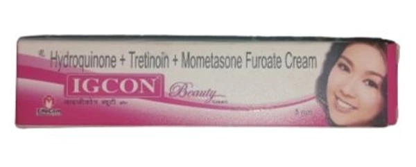 Igcon  Igcon Beauty Cream Hydroquinone + Tretinoin + Mometasone Furote Cream  - 20 Gm