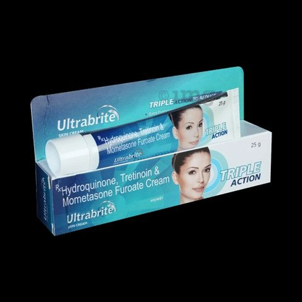 Ultrabrite Skin Cream Triple Action Hydroquinone, Tretinoin & Mometasone Furote - 25 GM