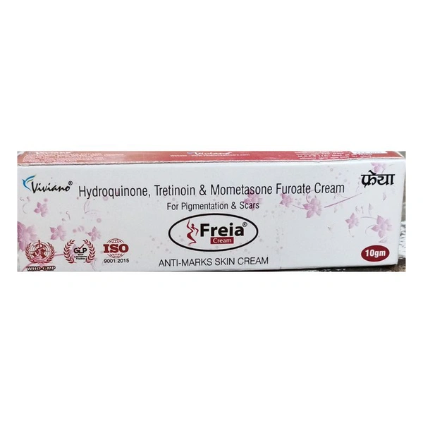 Viviano Freia Hydroquinone, Tretinoin & Mometasone Furote Cream For Pigmentation & Scars Freia Cream Anti-marks Skin Cream - 10 GM