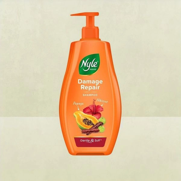 Nyle Naturals Damage Repair Shampoo Papaya Hibiscus Gentle & Soft  - 800 Ml