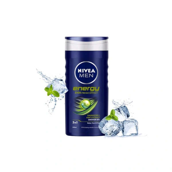 Nivea Men Energy 24h Fresh Effect Energizing + Mint Extract Shower Gel - 250 Ml