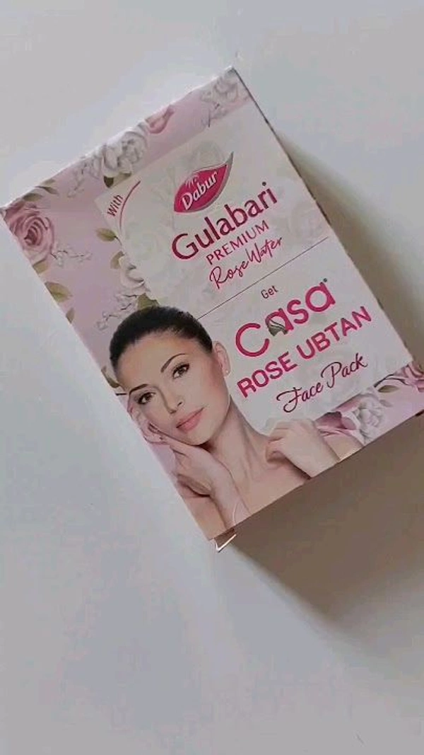 Dabur Gulabari Premium Rose Water Get Casa Rose Ubtan Face Pack  - 25 GM