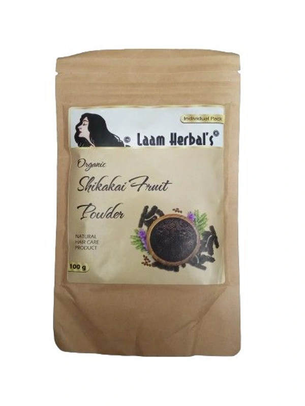 Laam Herbals,s Individual Pack Laam Herbal,s Organic Shikakai Fruit Powder Natural Hair Care Product - 100 GM
