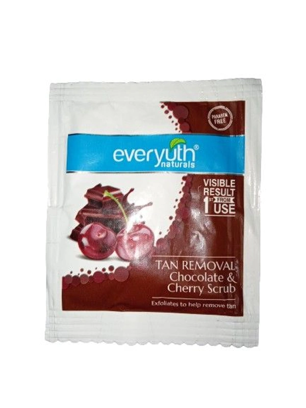 Everyuth Naturals Visible Result 1from Use Tan Removal Chocolate & Cherry Scrub - 7 GM