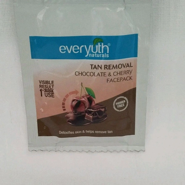 Everyuth Naturals Visible Result 1from Use Tan Removal Chocolate & Cherry Face Pack - 9 GM