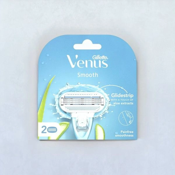 Gillette Venus Smooth Glidestrip With A Touch Of Aloe Vera Pain-free Smoothness - 2 N
