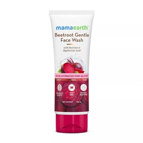 Mamaearth Beetroot Face Wash With Beetroot & Hyaluronic Acid  - 100 GM