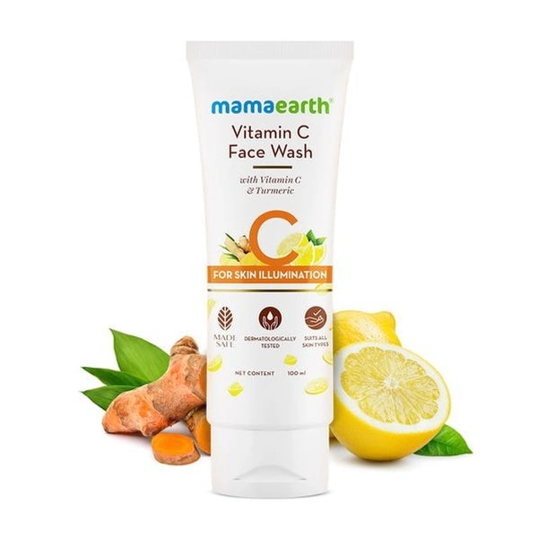 Mamaearth Vitamin C Face Wash With Vitamin C & Turmeric - 100 Ml