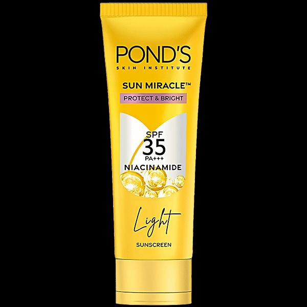 Pond's Ponds Sun Miracle Protect & Bricht Spf 55 Pa++ Niacinamide Light Sunscreen - 15 Gm