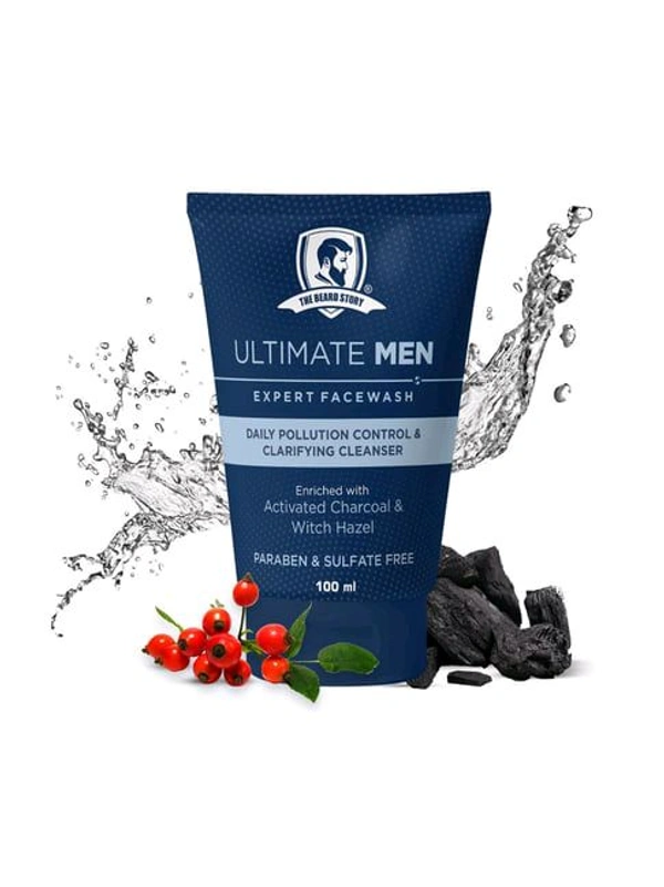 Ultimate Man Expert Face Wash Daily Pollution Control & Clarifying Cleanser  - 100 Ml