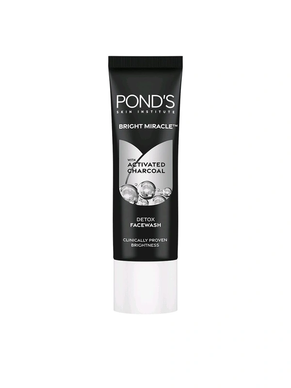 Pond's Ponds Bright Miracle With Activated Charcoal Detox Face Wash - 50 GM