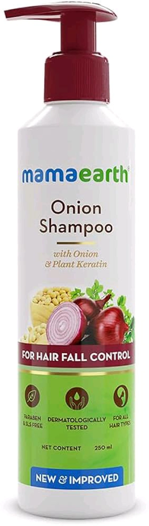 Mamaearth Onion Shampoo  With Onion & Plant Keratin  - 250 ML