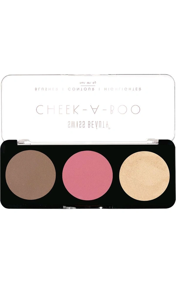 Swiss Beauty Cheek -A-Boo Contour Blusher Highighter No Sb-838  - 02, 8 GM