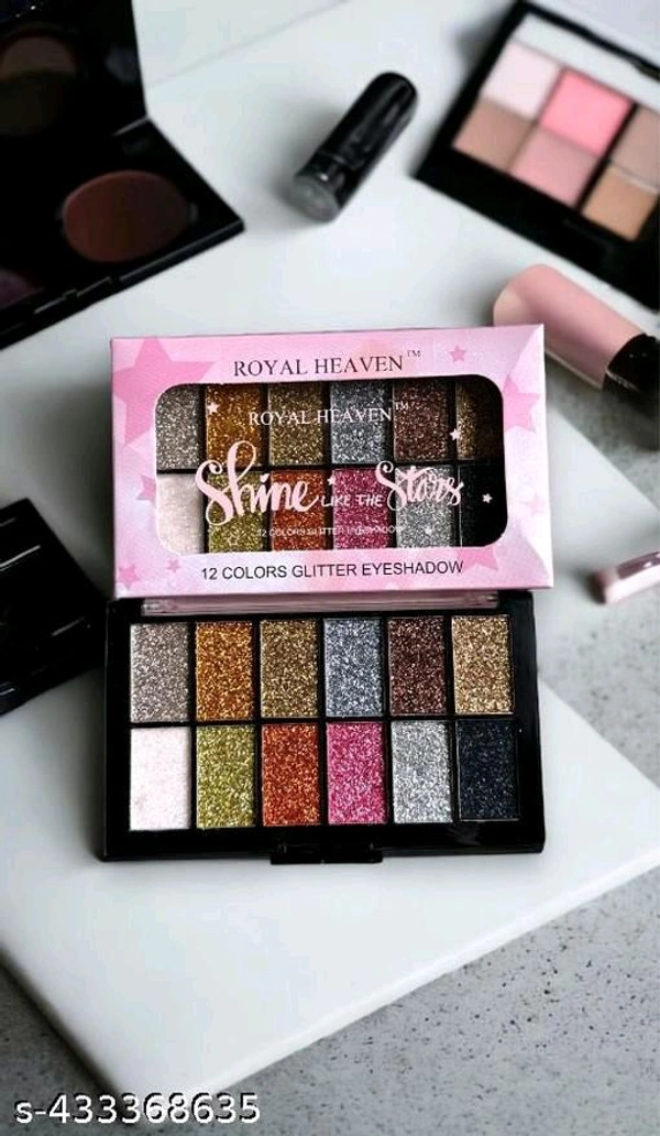 Royal Heaven Shine Like The Stars 12 Colors Glitter Eyeshadow - 12 Gm, 01