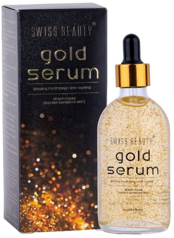 Swiss Beauty Gold Serum Glowing Hydrating Anti-ageing All Skin Types Except Sensitive Skin No.Sc-52 - 100 Ml