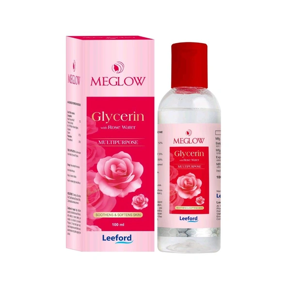 Meglow Glycerine Rose Water Multipurpose Skin Protectant  - 100 Ml