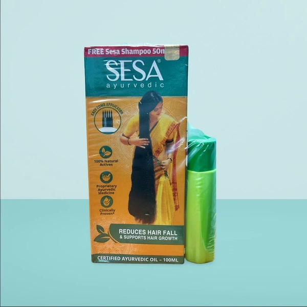 Sesa Ayurvedic Reduces  Hair Fall & Supports Hair Growth Certified Ayurvedic Oil (Free Sesa Ayurvedic Shampoo 100 ml) 1 - 100 Ml