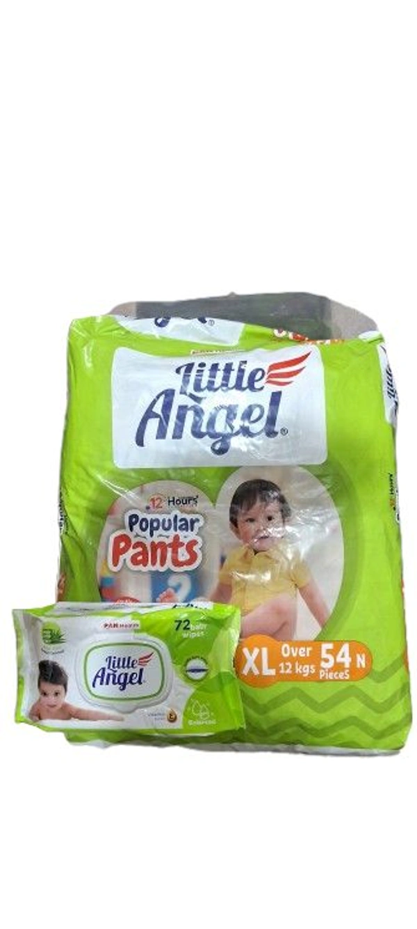 Little Angel Popular Pants & Free Wipes  - Xl 54 Pieces
