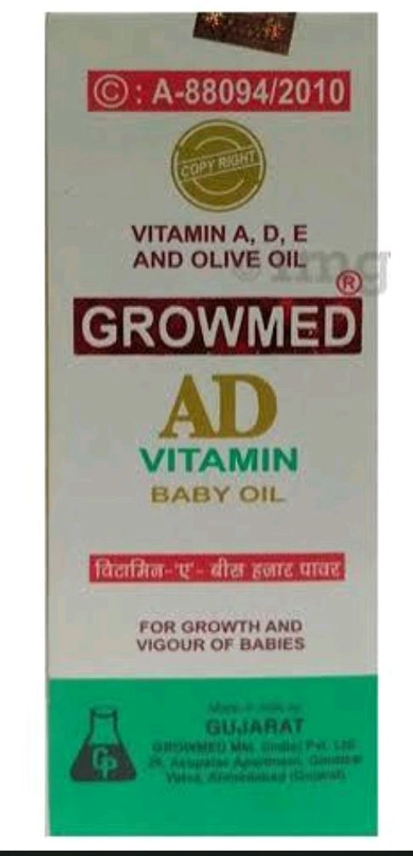 Growmed AD Vitamin Baby Oil