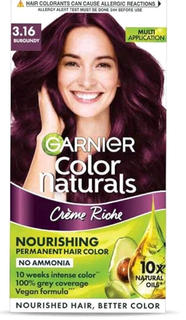 Garnier Colour Natural Cream Rice Burgundy Hair Colour 