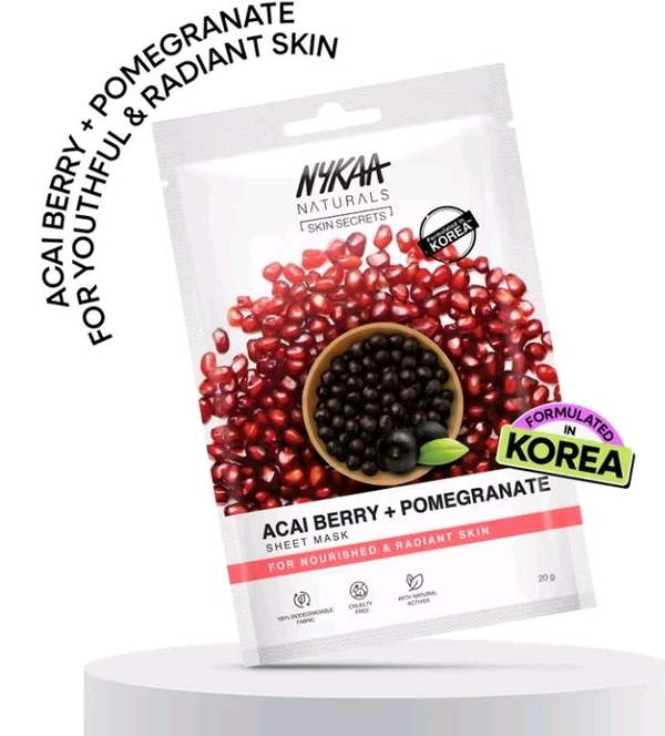 Nykaa Acai Berry+Pomegranate Sheet Mask 