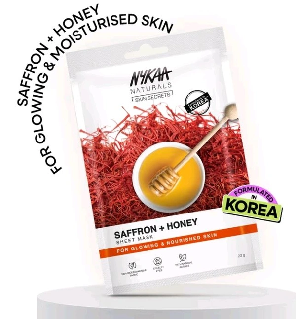 Nykaa Saffron+ Honey Sheet Mask