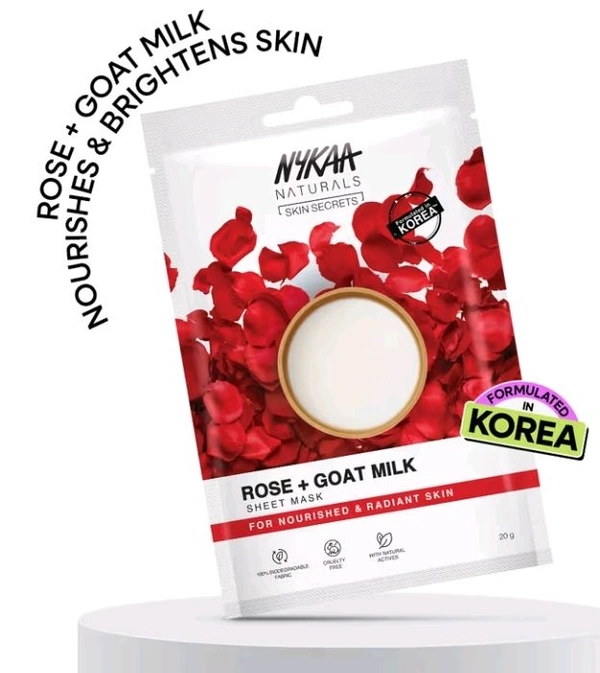 Nykaa Rose + Goat Milk Sheet Mask 