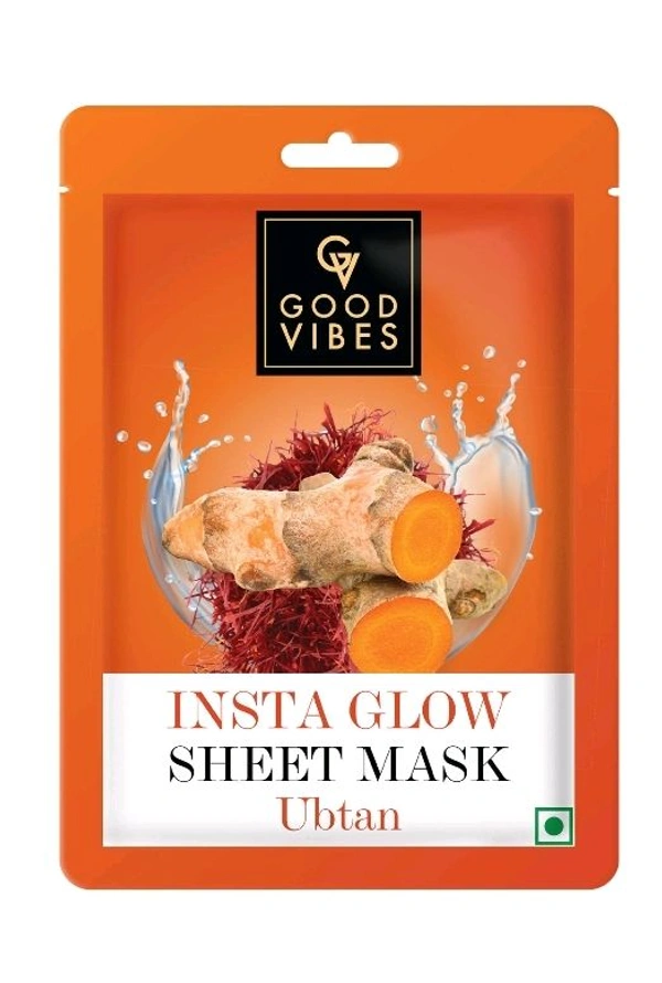 Good Vibes Insta Glow Sheet Mask Ubtan 