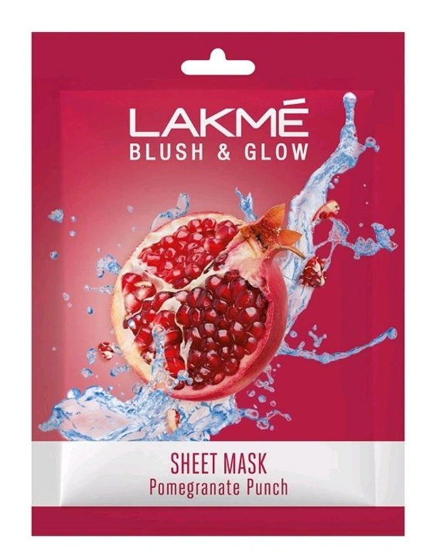 Lakmi Blush And Glow Fruity Lucious Sheet Mask Pomegranate Punch 