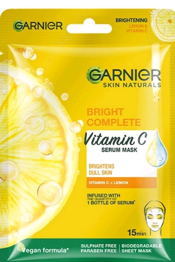 Garnier Bright Complete Vitamin C Serum Sheet Mask 