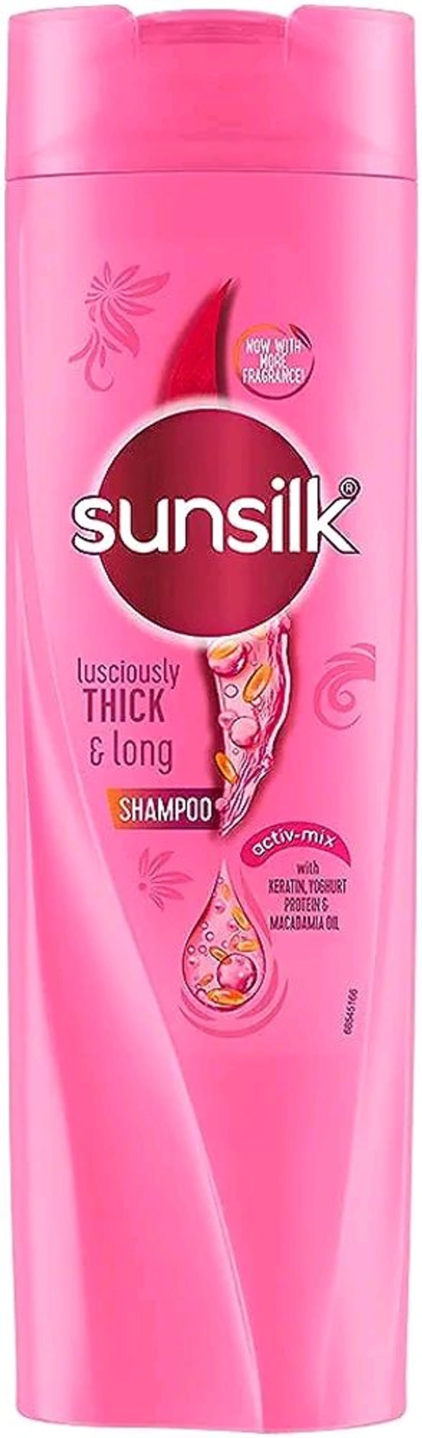 Sunsilk Lusciously Thick & Long, Shampoo  for Fuller Hair, with Keratin, Yoghurt Protein & Macademia Oil - 180 Ml
