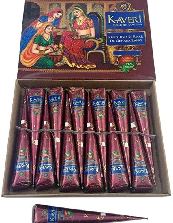 Kaveri Mehendi Cone - 1Box12pes
