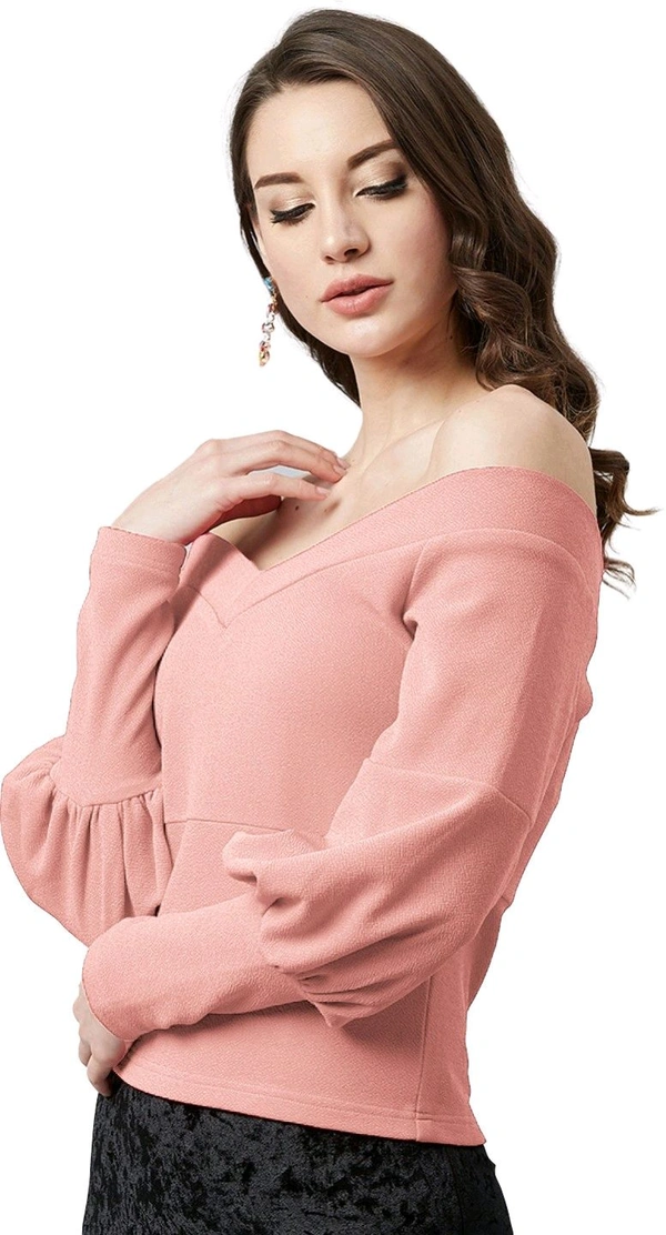 Casual Regular Sleeves SolidWomen Multicolor Top - Mandy's Pink, XXL