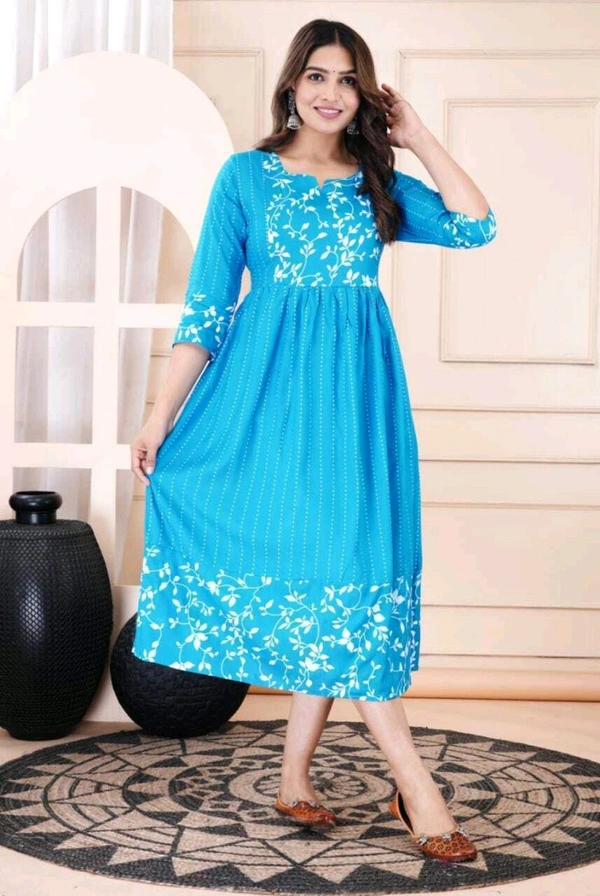 Women Floral Print Viscose Rayon Straight Kurta (Pink) - Scooter, L