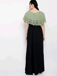 Women's Crepe Solid Sleeveless Full Length Gown - Schist, XL