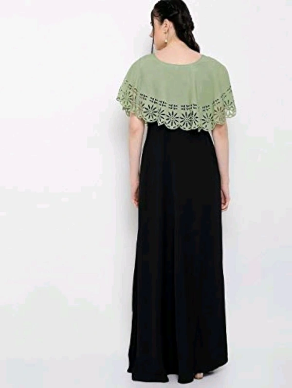 Women's Crepe Solid Sleeveless Full Length Gown - Schist, XL