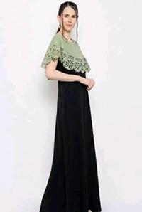 Women's Crepe Solid Sleeveless Full Length Gown - Schist, XL