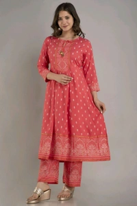 Women Viscose Rayon Kurta. Pant Dupatta Set - Mandy, 3XL