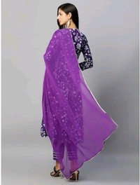 Women's Rayon Alia Cut Kurta Pant Dupatta Set - Eminence, M