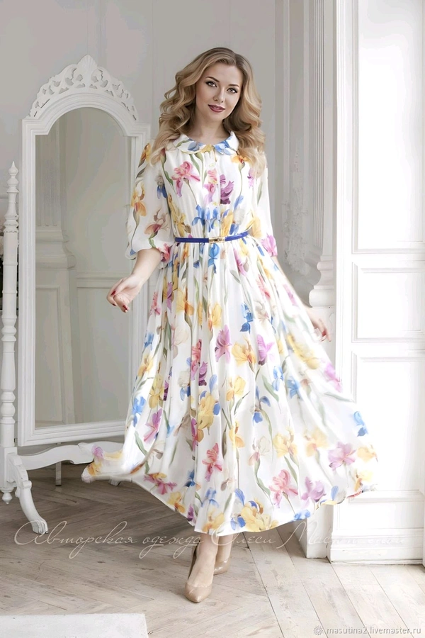 Russian Women A-line Multicolor Dress - Westar, XXl