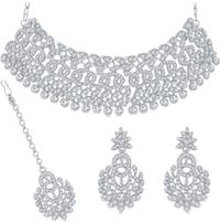 Alloy Gold-plated White Jewel Set (Pack of 1) - White