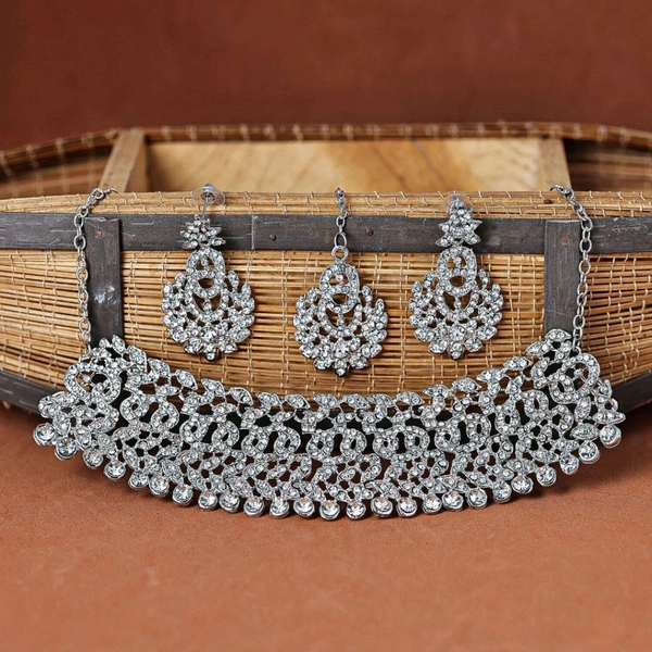 Alloy Gold-plated White Jewel Set (Pack of 1) - White