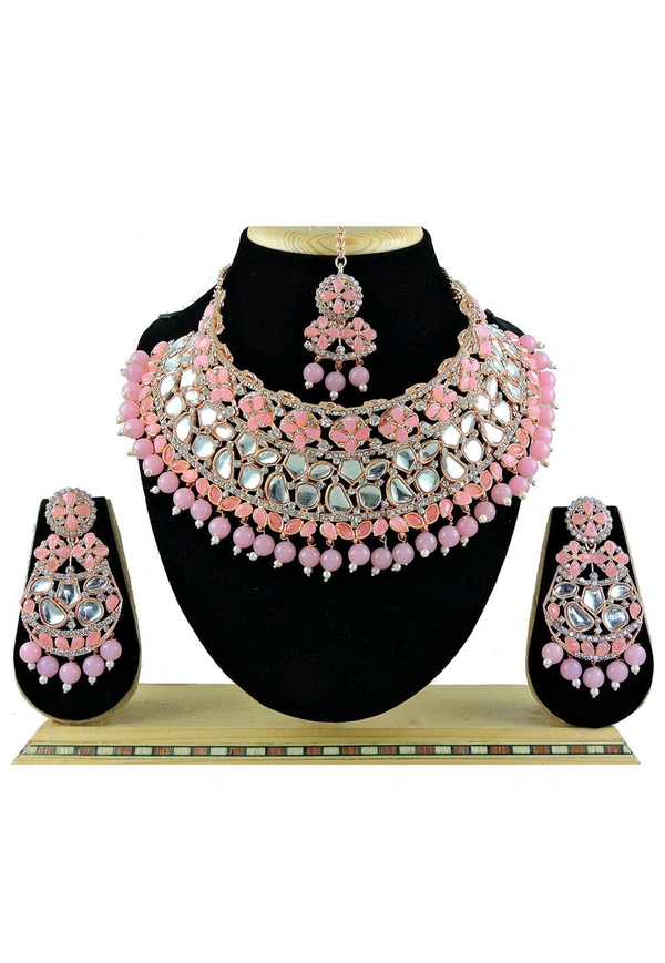 Kundan Choker Necklace Set - Illusion