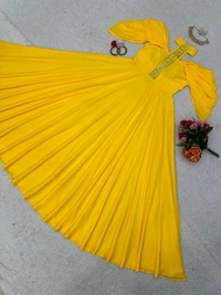 Looking for this same colour beautiful Designer Padded Gown - Corn, XS