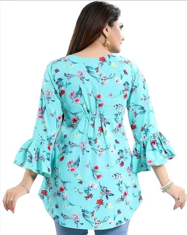 Casual Printed Women Blue Top - Charlotte, L